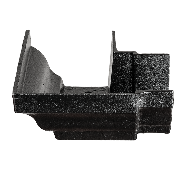 6"x4" Moulded Ogee Gutter Ext 90° Angle - Black