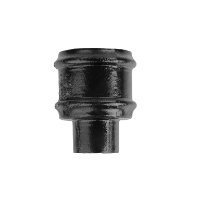 2.5" Round Rainwater Loose Socket Without Ears - Black