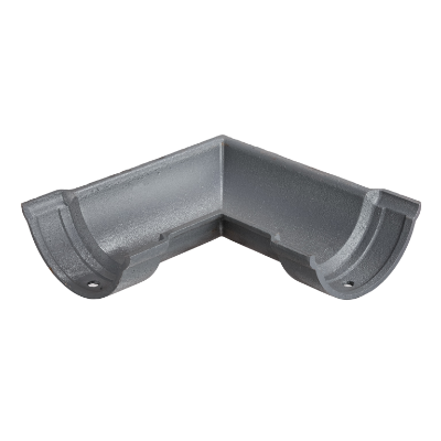 4.5" Beaded Half Round Gutter 90° Angle