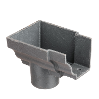 6"x4" Moulded Ogee Gutter Dropend Outlet 4" Int
