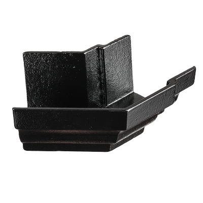6"x4" Moulded Ogee Gutter Ext 135° Angle - Black