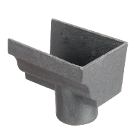 6"x4" Moulded Ogee Gutter Dropend Outlet 3" Ext